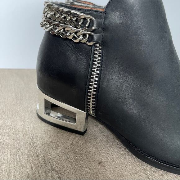 Jeffrey Campbell Black Ankle Boots with Silver Accents - Picture 5 of 6